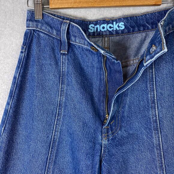 Mother Jeans Women's Size 27 Snacks The Lunch Line Sneak Fray in Yummy Wide Leg - Picture 5 of 12